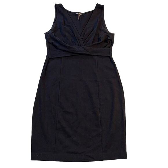 Daisy Fuentes Womens Sheath Dress V Neck Sleeveless Classic Sexy Black Large - Picture 2 of 9